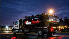 GasDash fuel truck making an overnight delivery